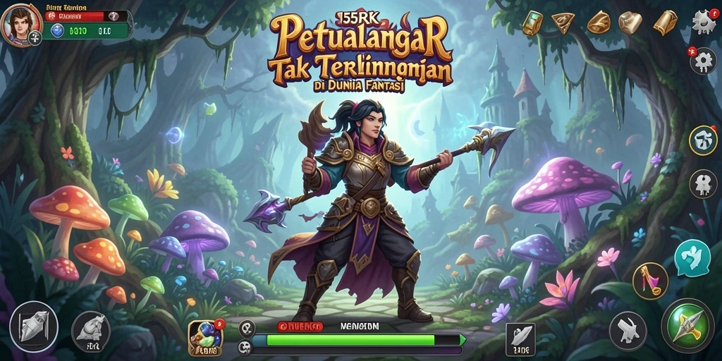 Screenshot utama 55RK menunjukkan gameplay menarik dan tantangan petualangan.