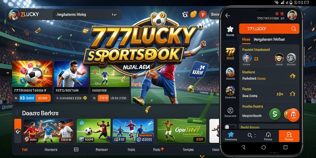 Tampilan antarmuka dari aplikasi 777LUCKY yang menarik dan interaktif.