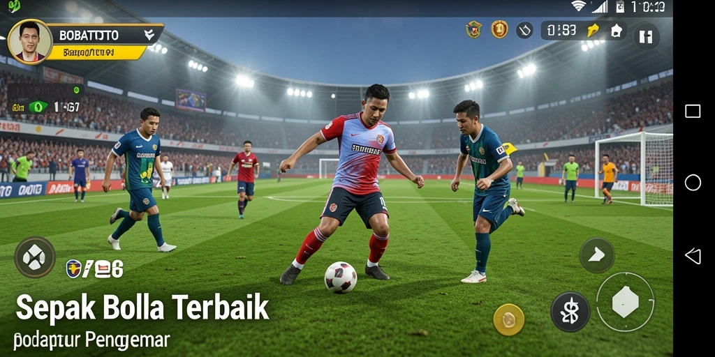 Tampilan seru gameplay BOBATOTO dalam pertandingan sepak bola.
