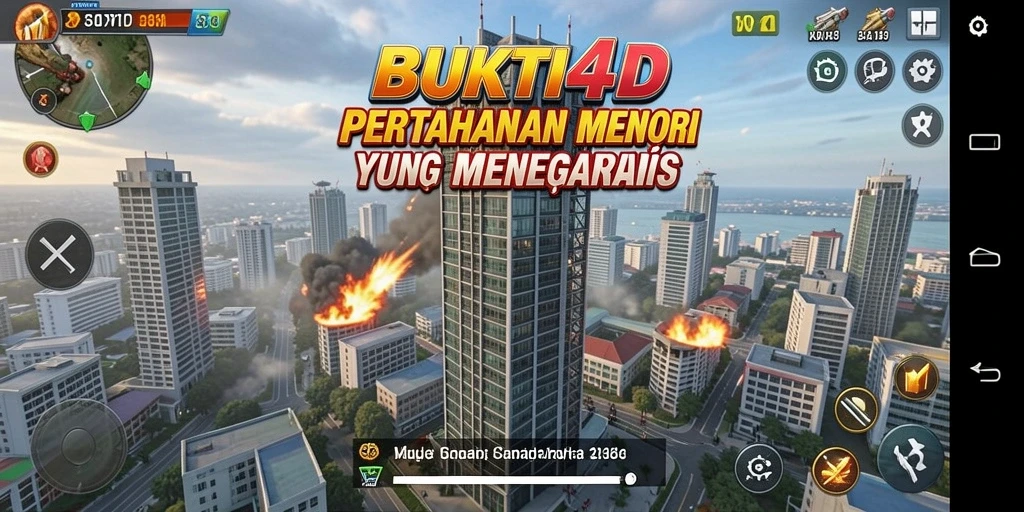 Tampilan menara pertahanan yang menarik dalam BUKTI4D.