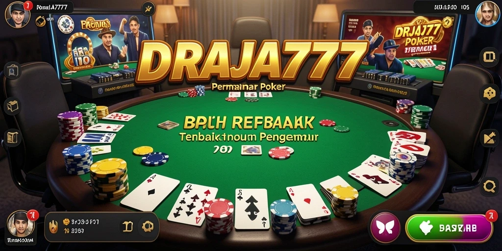 Tampilan gameplay DRAJA777 yang seru dan menarik saat bermain poker.