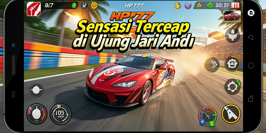 Gameplay menegangkan dan seru dalam balapan HP777.