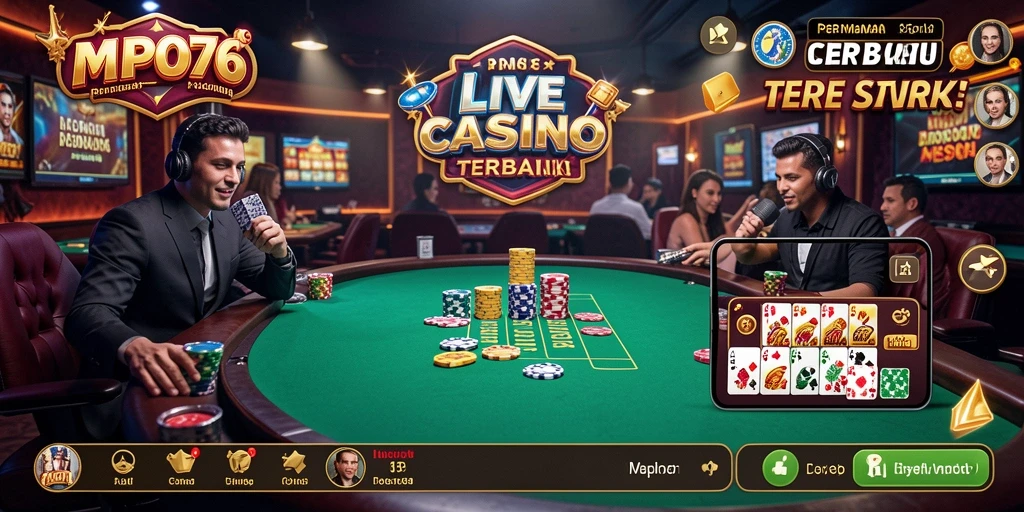 Tampilan menarik dari gameplay Live Casino di MPO76.