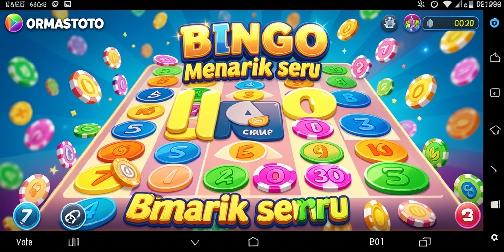Tampilan gameplay Bingo yang seru dan penuh warna di ORMASTOTO.