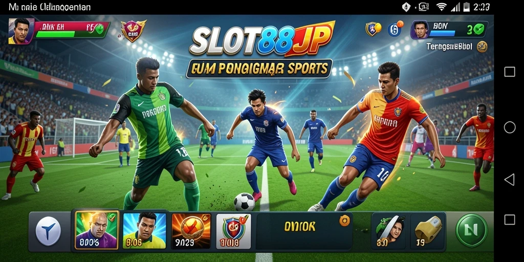 Tampilan menarik dari gameplay olahraga di SLOT88JP.